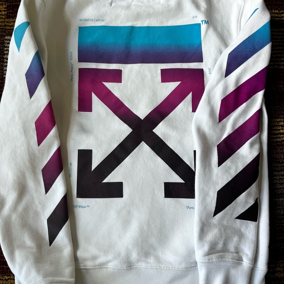 Off—White Virgil Abloh: Main Label. 2019 Gradient sweatshirt. Sz M. - Picture 8 of 9